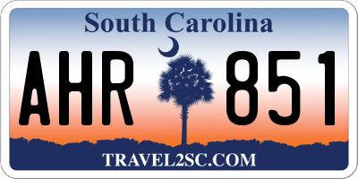 SC license plate AHR851