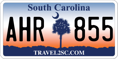 SC license plate AHR855