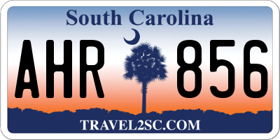 SC license plate AHR856