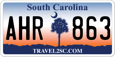 SC license plate AHR863
