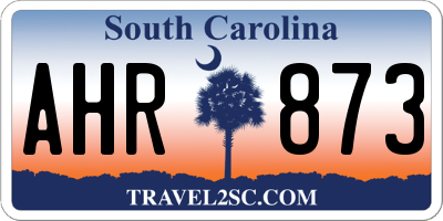 SC license plate AHR873