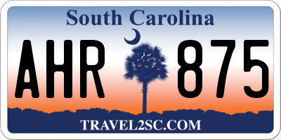 SC license plate AHR875