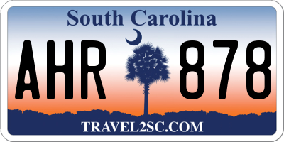 SC license plate AHR878
