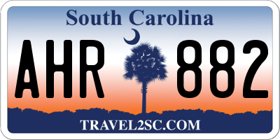 SC license plate AHR882