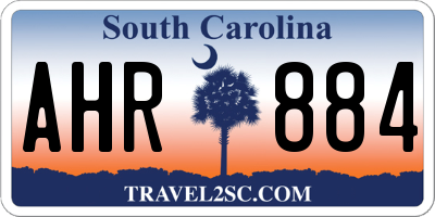 SC license plate AHR884