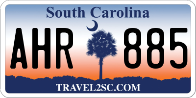 SC license plate AHR885