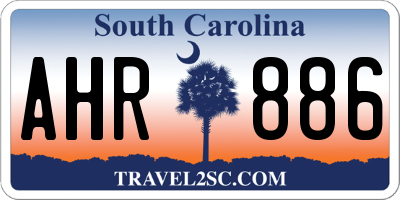 SC license plate AHR886