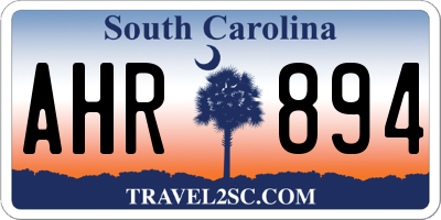 SC license plate AHR894