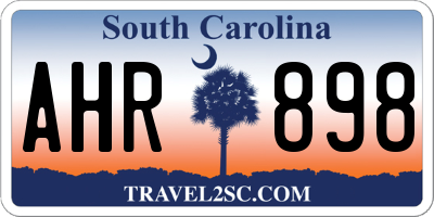 SC license plate AHR898