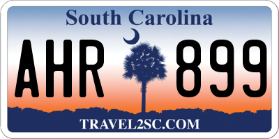 SC license plate AHR899