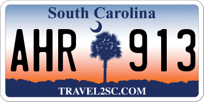 SC license plate AHR913