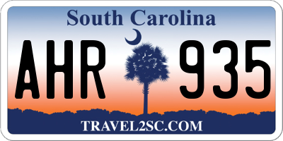SC license plate AHR935