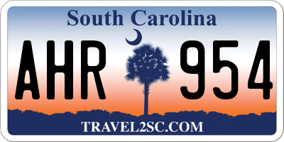 SC license plate AHR954
