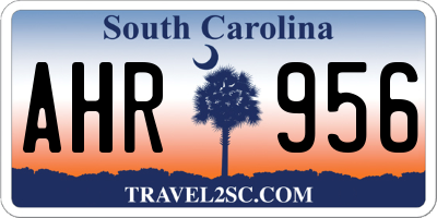 SC license plate AHR956