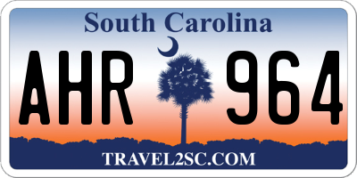 SC license plate AHR964