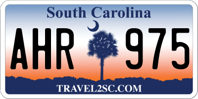 SC license plate AHR975