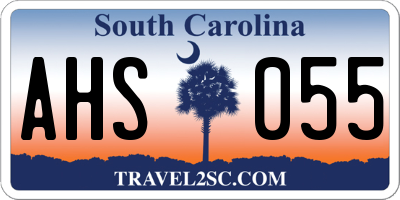 SC license plate AHS055