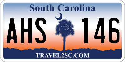 SC license plate AHS146