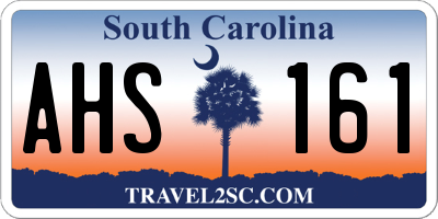 SC license plate AHS161