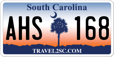 SC license plate AHS168