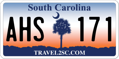 SC license plate AHS171