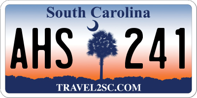 SC license plate AHS241