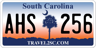 SC license plate AHS256