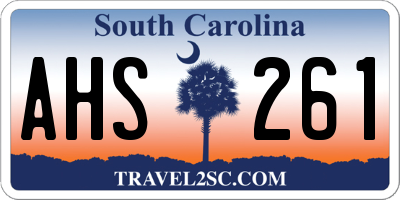 SC license plate AHS261