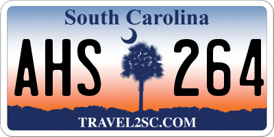 SC license plate AHS264