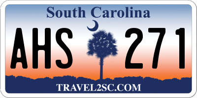 SC license plate AHS271