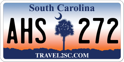 SC license plate AHS272