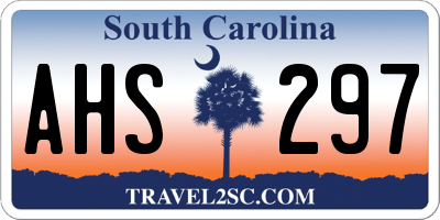 SC license plate AHS297