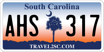 SC license plate AHS317