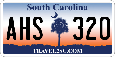 SC license plate AHS320
