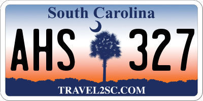 SC license plate AHS327