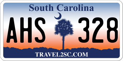 SC license plate AHS328