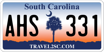 SC license plate AHS331