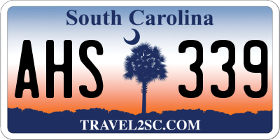 SC license plate AHS339