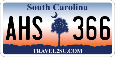 SC license plate AHS366