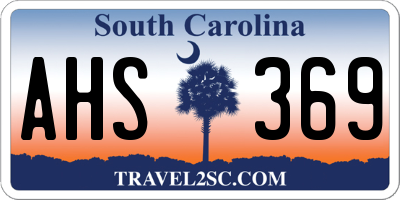 SC license plate AHS369