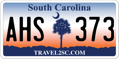 SC license plate AHS373