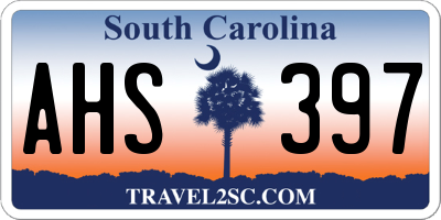 SC license plate AHS397