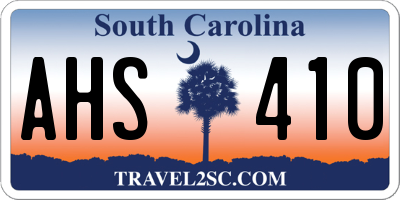 SC license plate AHS410