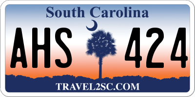 SC license plate AHS424