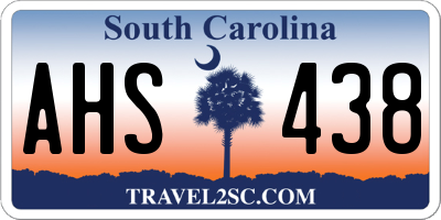 SC license plate AHS438