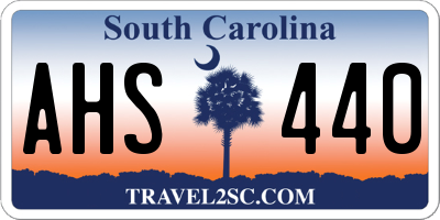 SC license plate AHS440