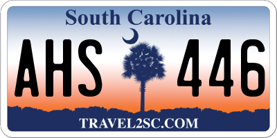 SC license plate AHS446