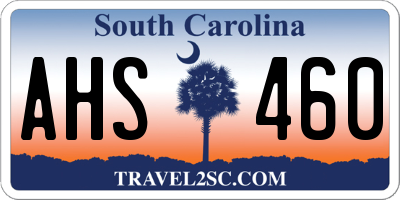 SC license plate AHS460