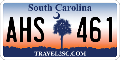 SC license plate AHS461