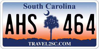SC license plate AHS464